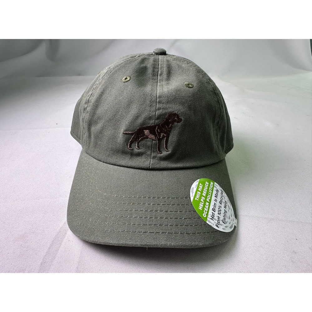 NWT Orvis Embroidered Lab Ball Cap Hat Olive Green Recycled Netplus One Size